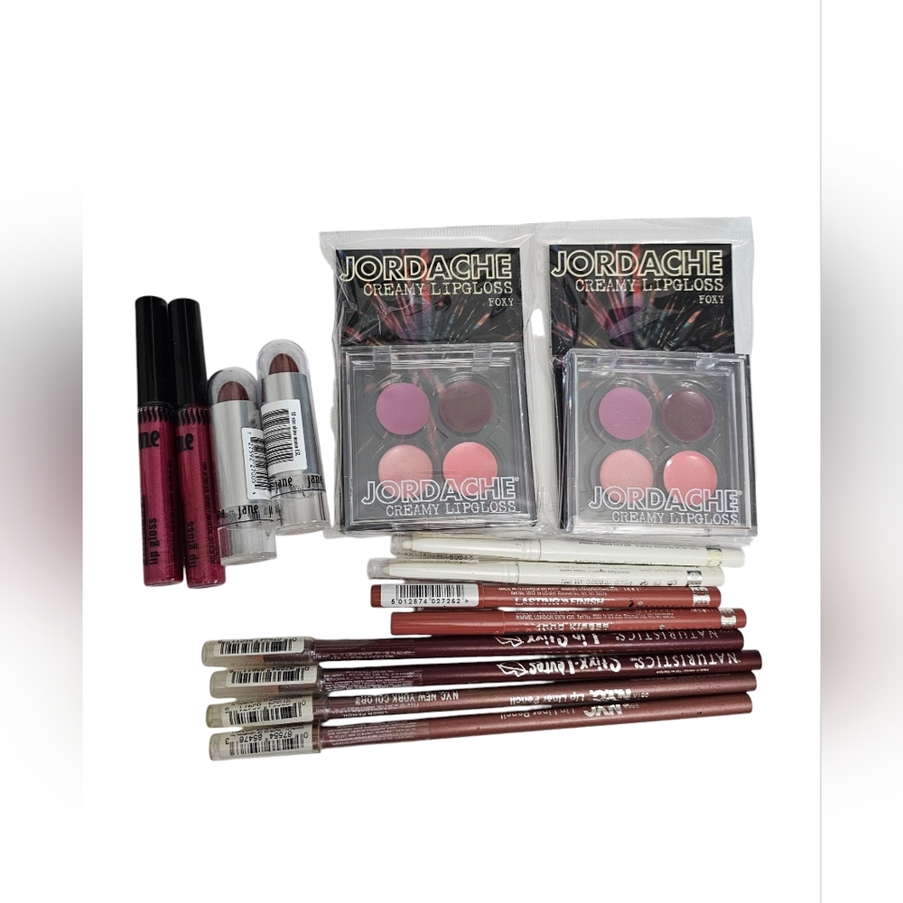 Large Lot 14 Pieces Assorted Lip Liners Lip Gloss Rimmel Naturalistics Red White